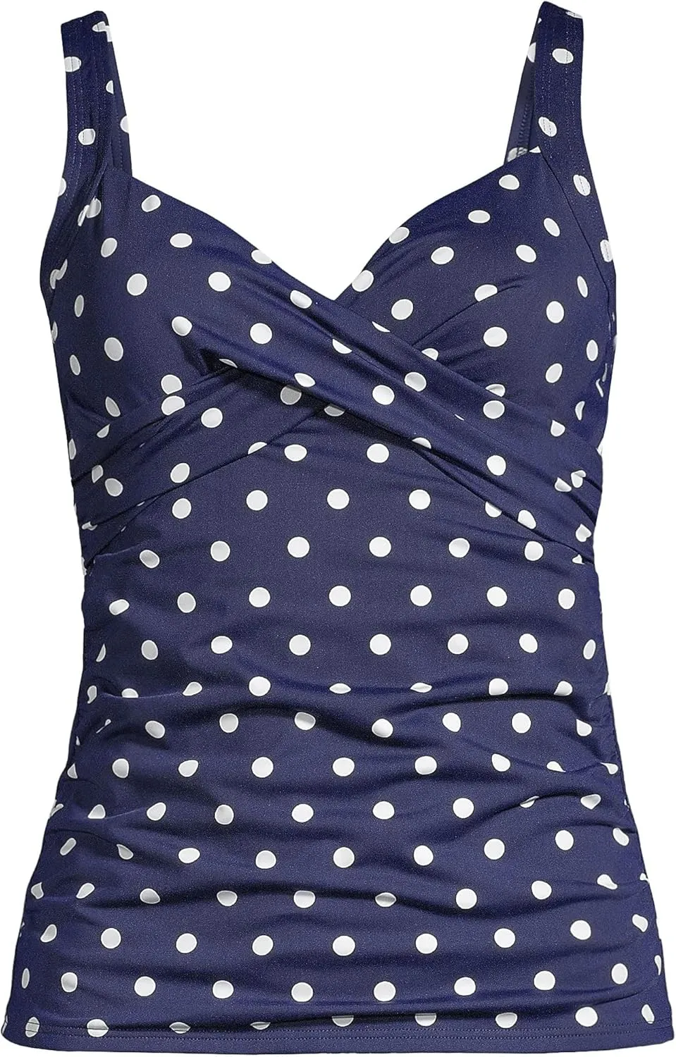 Lands' End Women's Chlorine Resistant Wrap Tankini Swimsuit Top