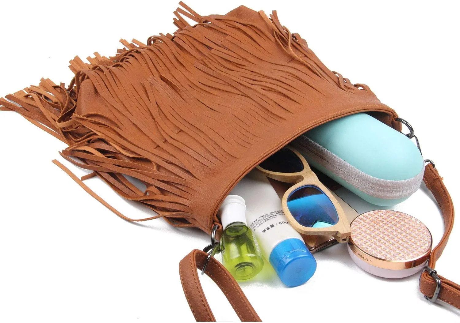 Lanpet Women Fringe Tassel Cross Body Bag Leisure Shoulder Bag