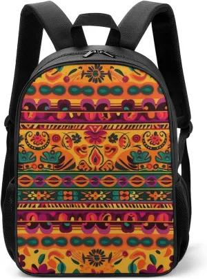 Laptop Backpack for Travel Daypack Mexican Folk Art Boho Computer Bag Work Back Pack Laptop Bag Casual Nurse Bag