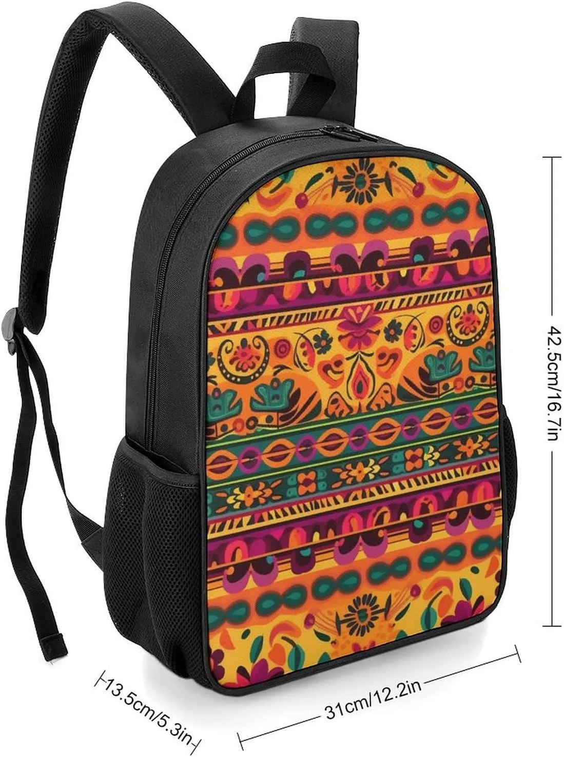 Laptop Backpack for Travel Daypack Mexican Folk Art Boho Computer Bag Work Back Pack Laptop Bag Casual Nurse Bag