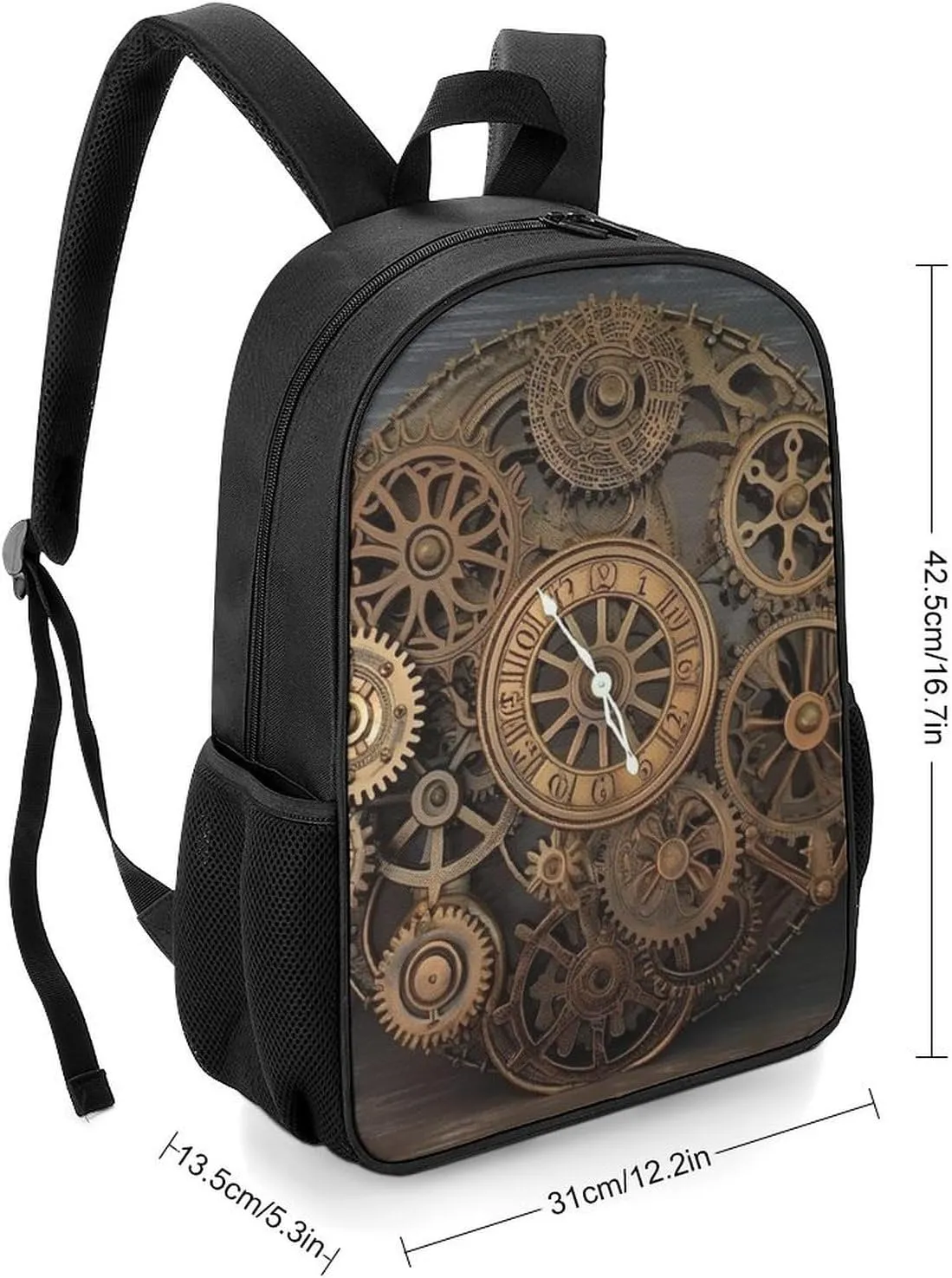 Laptop Backpack for Travel Daypack Steampunk Gears Clock Computer Bag Work Back Pack Laptop Bag Casual Nurse Bag