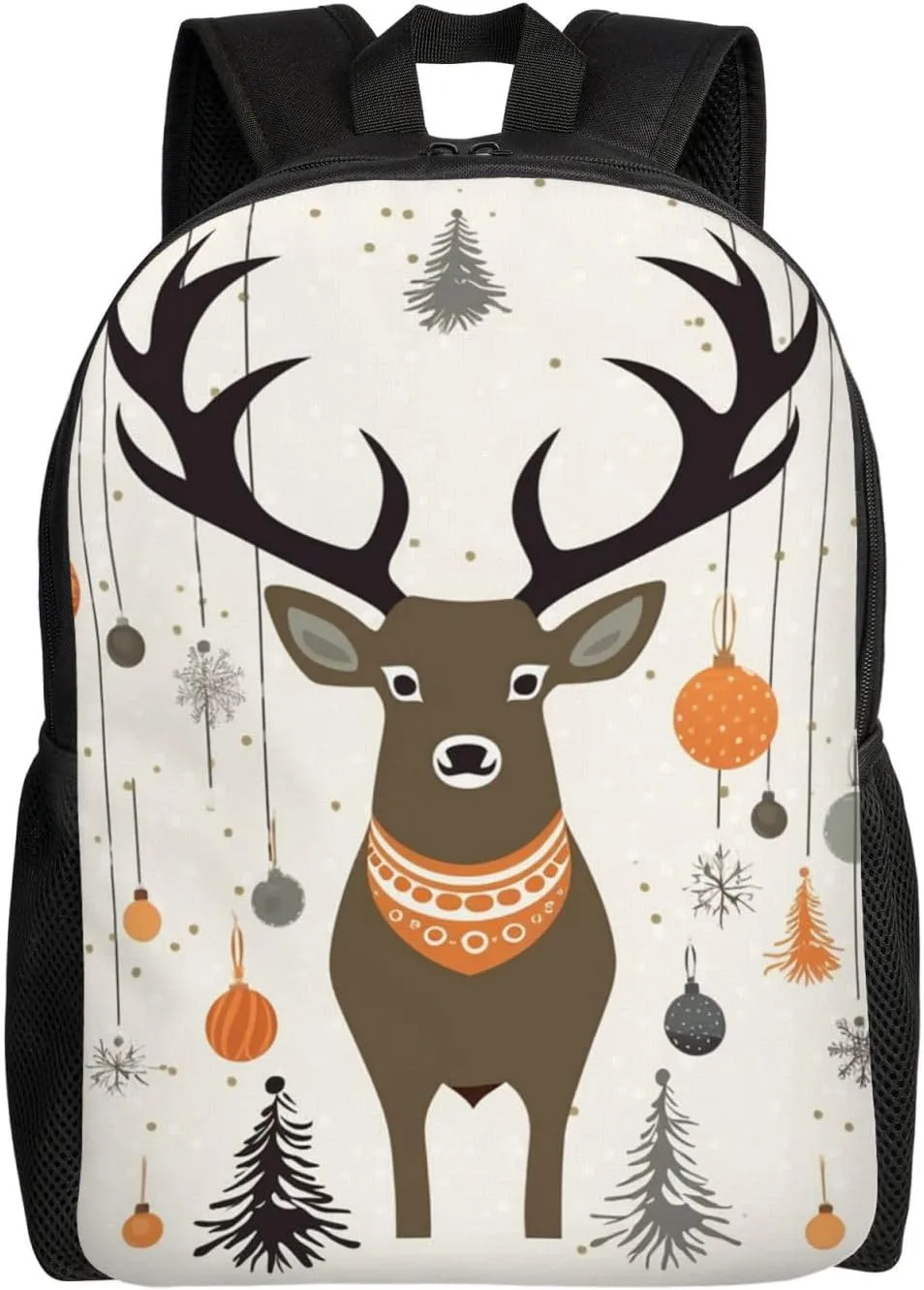 Laptop Backpack for Women Men Carry-on Backpack Christmas decorate and deer Daypack Lightweight Travel Shoulder Bags