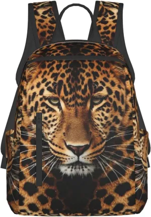 Laptop Backpack Lightweight Hiking Backpack Depict a leopard Weekender Bag Travel Daypack for Women Men