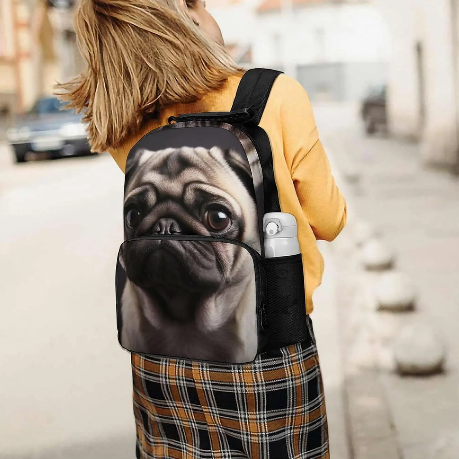 Laptop Backpack Pug Daypack Computer Bag Travel Laptop Bag Casual Nurse Bag for Women Men