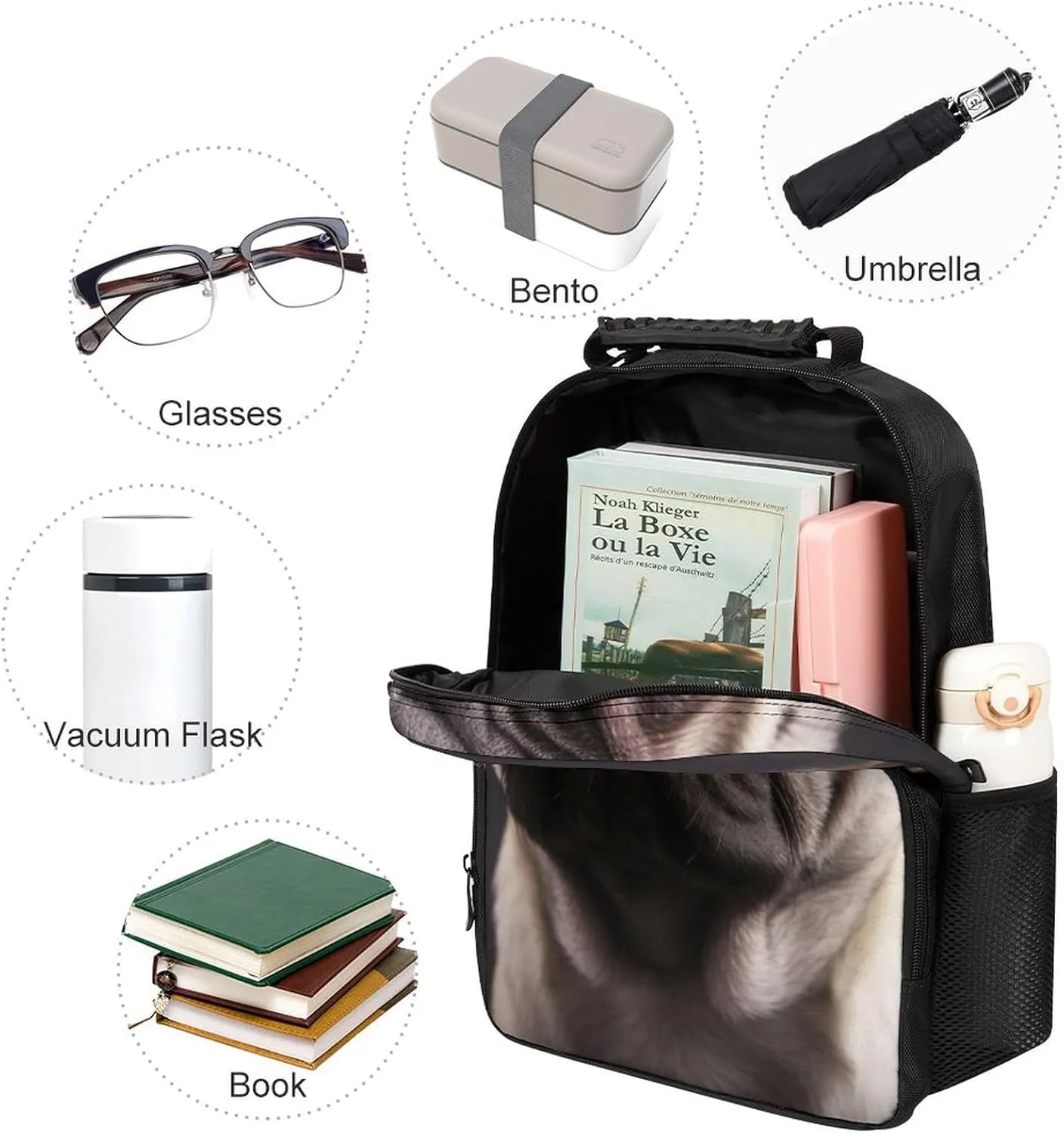 Laptop Backpack Pug Daypack Computer Bag Travel Laptop Bag Casual Nurse Bag for Women Men