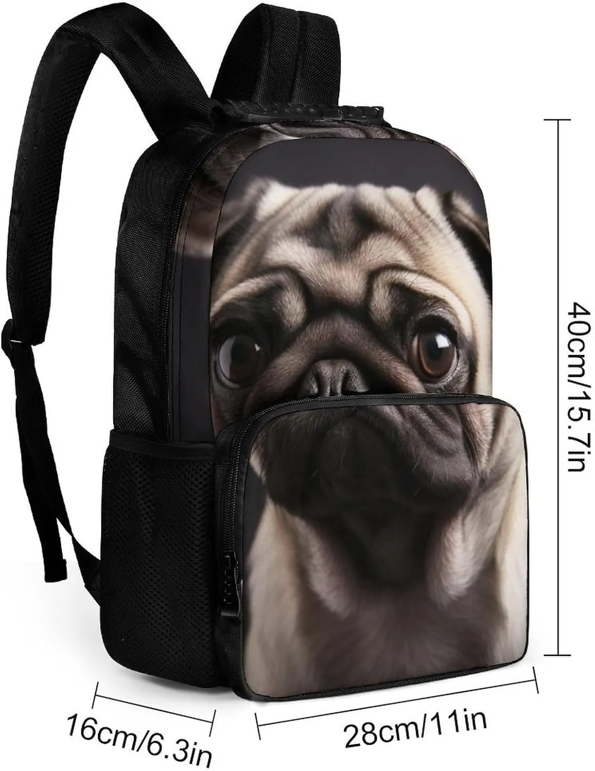 Laptop Backpack Pug Daypack Computer Bag Travel Laptop Bag Casual Nurse Bag for Women Men