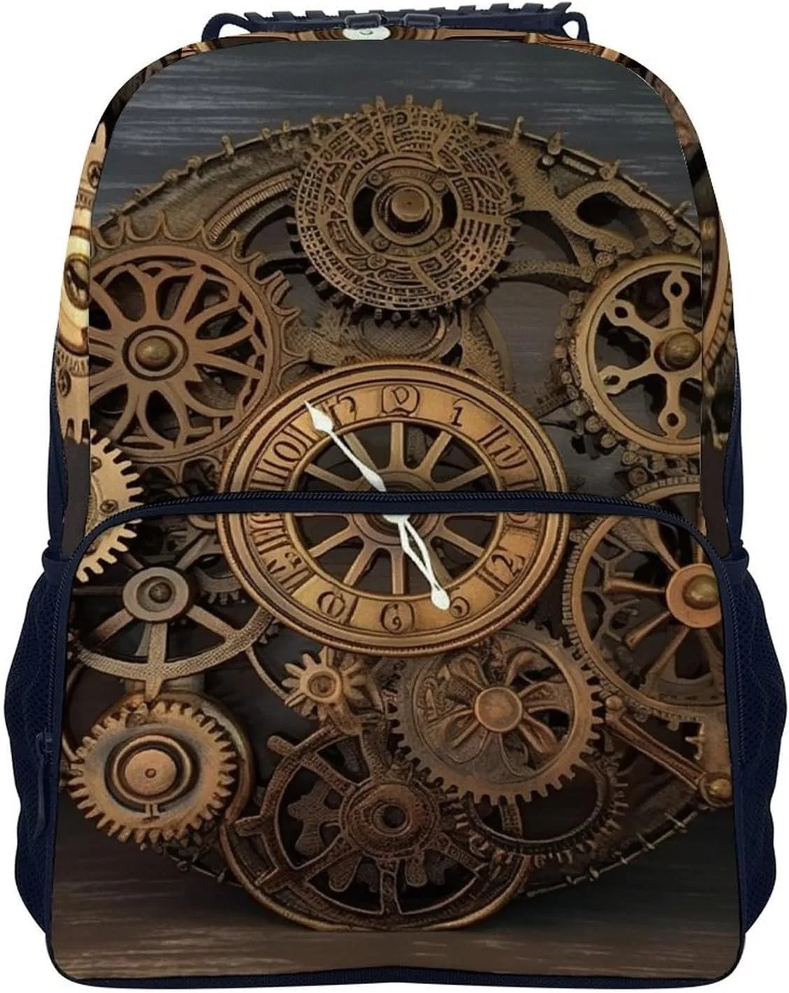 Laptop Backpack Steampunk Gears Clock Daypack Computer Bag Travel Laptop Bag Casual Nurse Bag for Women Men