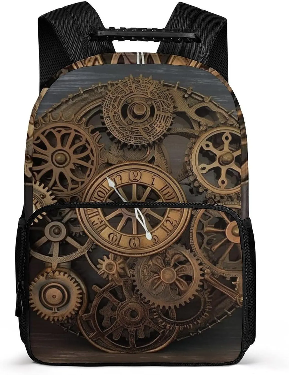 Laptop Backpack Steampunk Gears Clock Daypack Computer Bag Travel Laptop Bag Casual Nurse Bag for Women Men