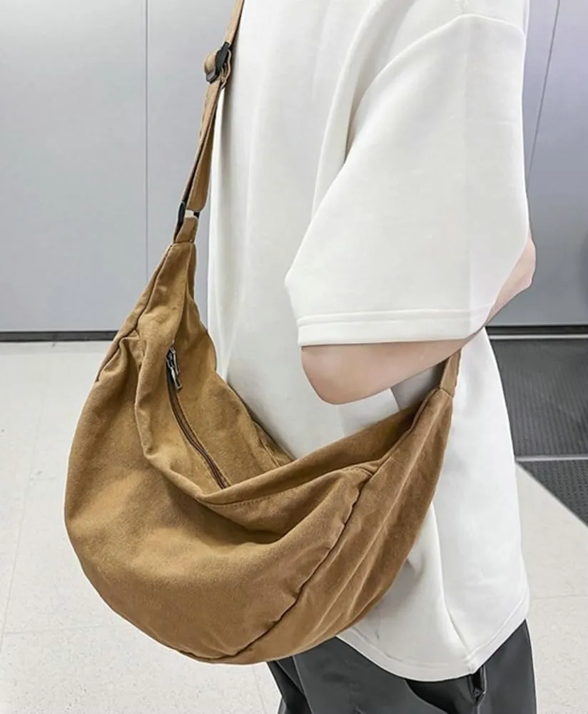 Large Canvas Tote Hobo Shoulder & Crossbody Centered Top-Handle Handbag with Pockets for Women's Work Style