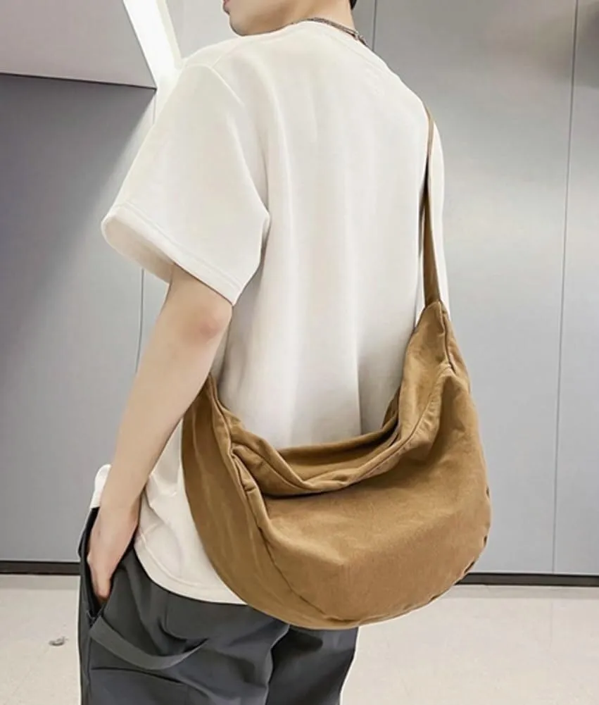 Large Canvas Tote Hobo Shoulder & Crossbody Centered Top-Handle Handbag with Pockets for Women's Work Style