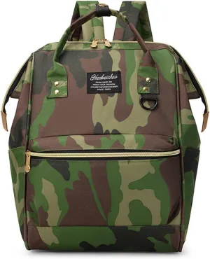 Large Capacity Outdoor Backpack With Contrasting Colors For Mother, Baby, And Mommy Bags(Camouflage green)