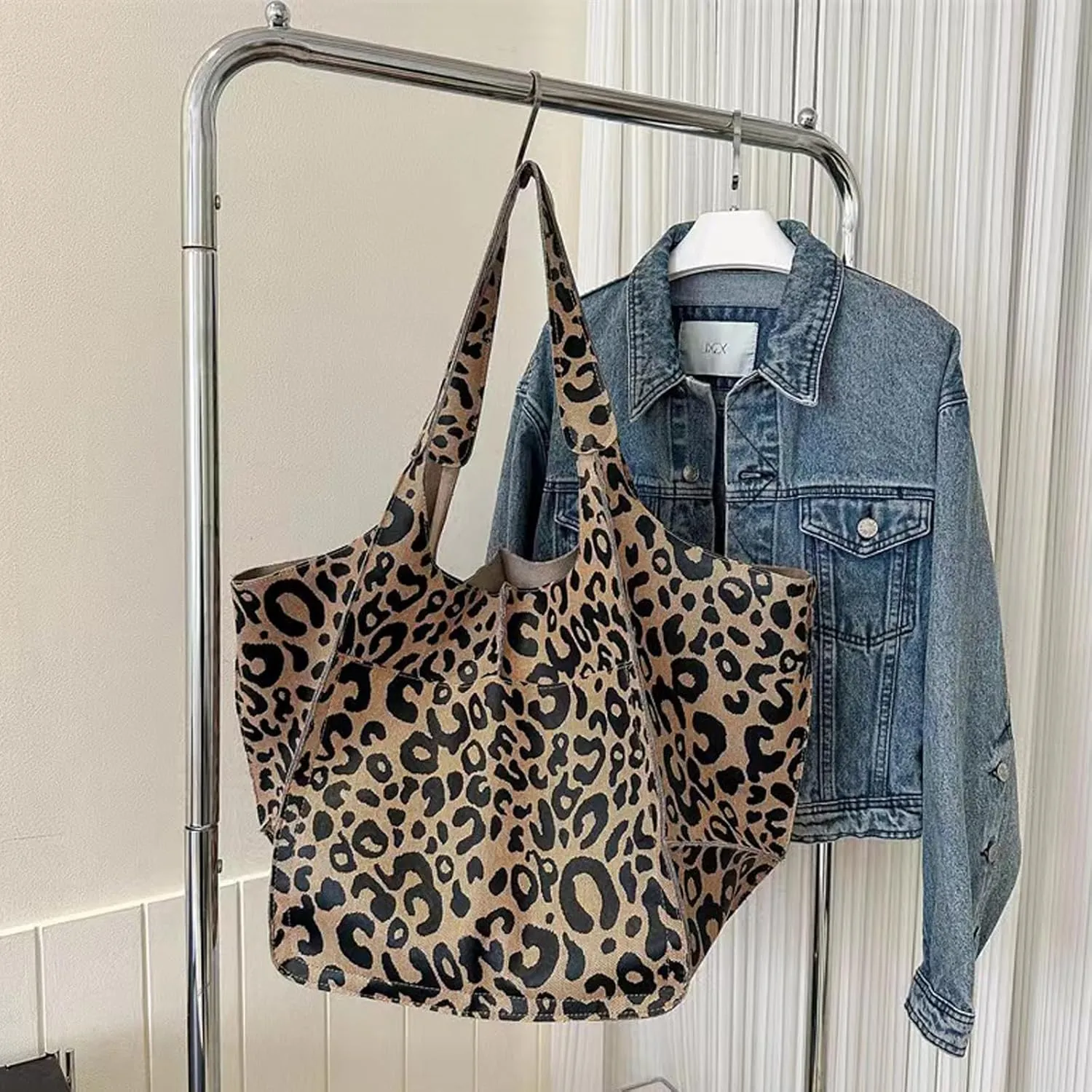 Large Tote Bag for Women Soft Leather Ladies Bucket Purse Portable Large Capacity Handbag for Gym, Travel, Work, Shopping