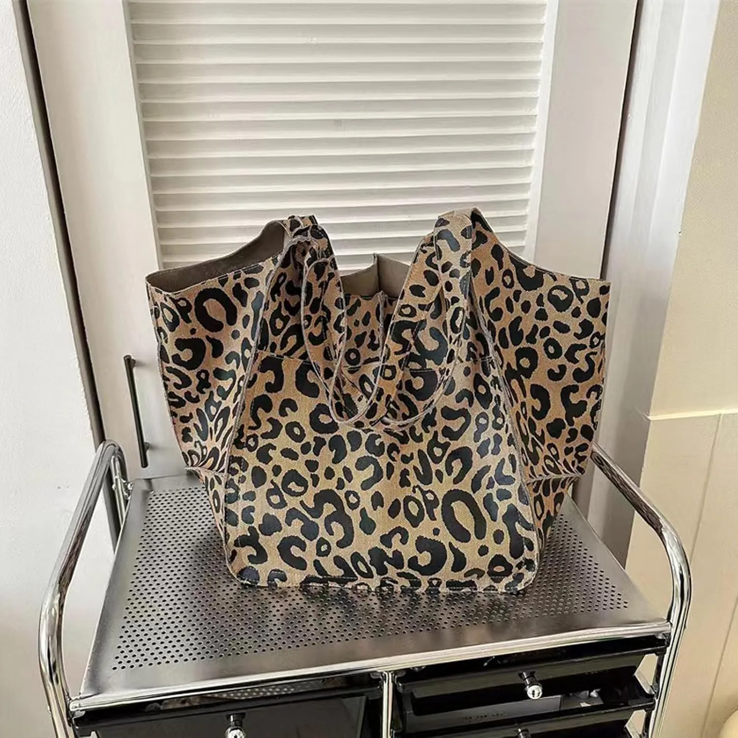 Large Tote Bag for Women Soft Leather Ladies Bucket Purse Portable Large Capacity Handbag for Gym, Travel, Work, Shopping