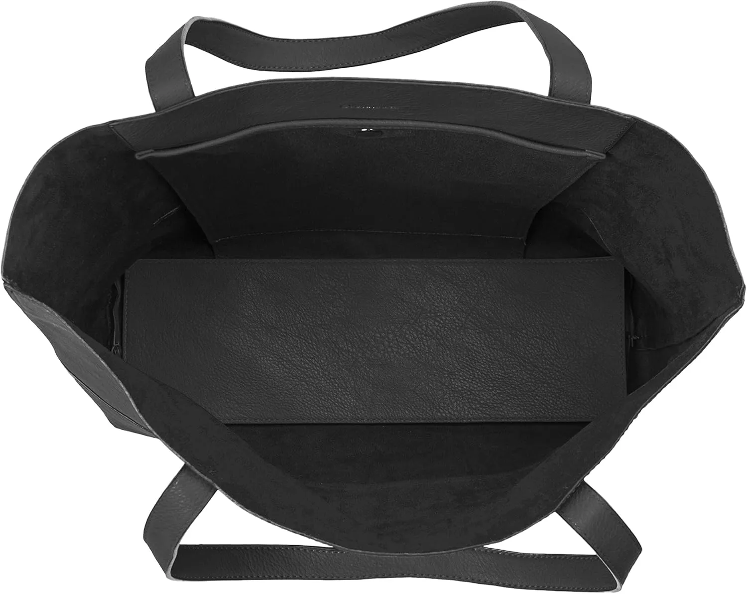 Large Vegan Leather Tote - Womens Slouchy Shoulder Bag with Open Top