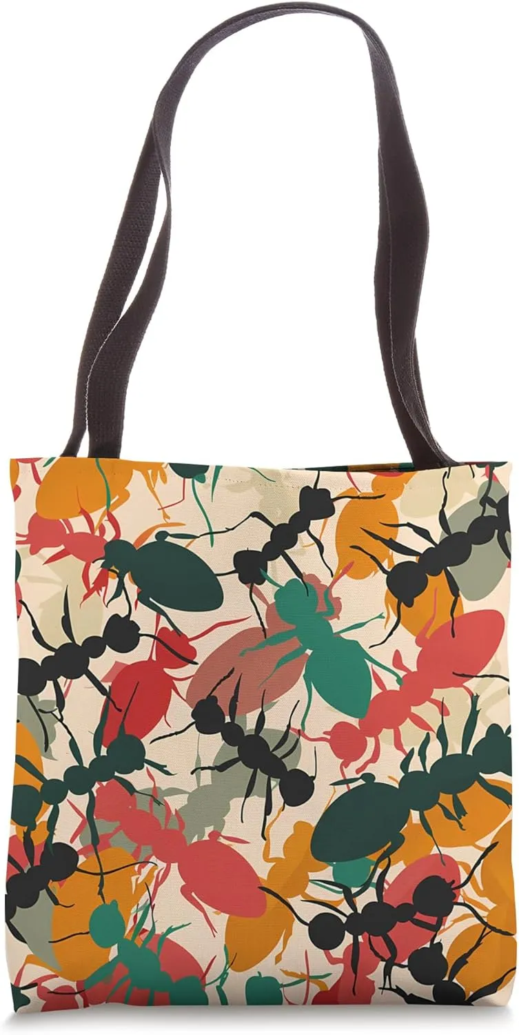 Leafcutter Ant Color Block Animal Wildlife Pattern Tote Bag