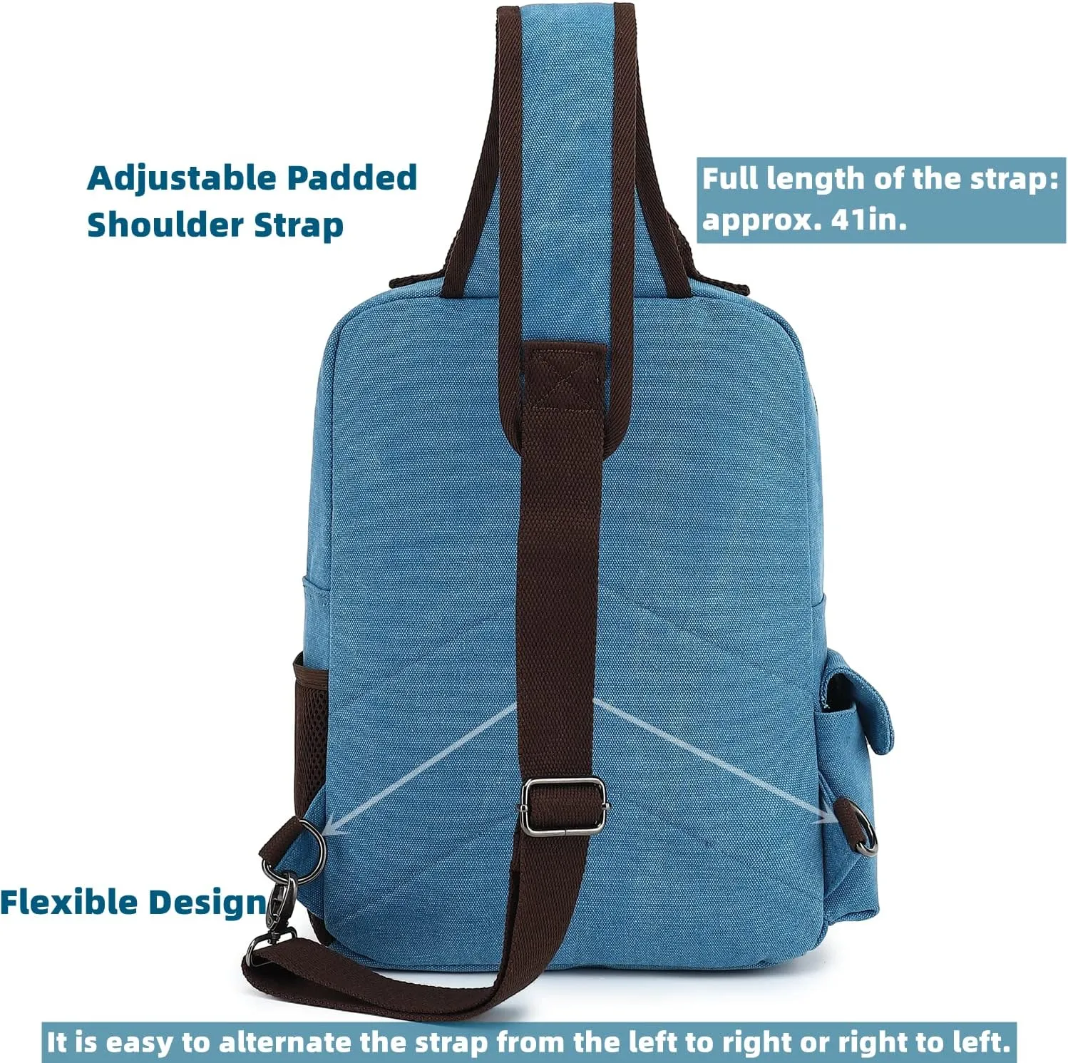 Leaper Retro Crossbody Bag Sling Bag Canvas Messenger Bag for Men Women Shoulder Bag Crossbody Handbags Satchel Travel Bag