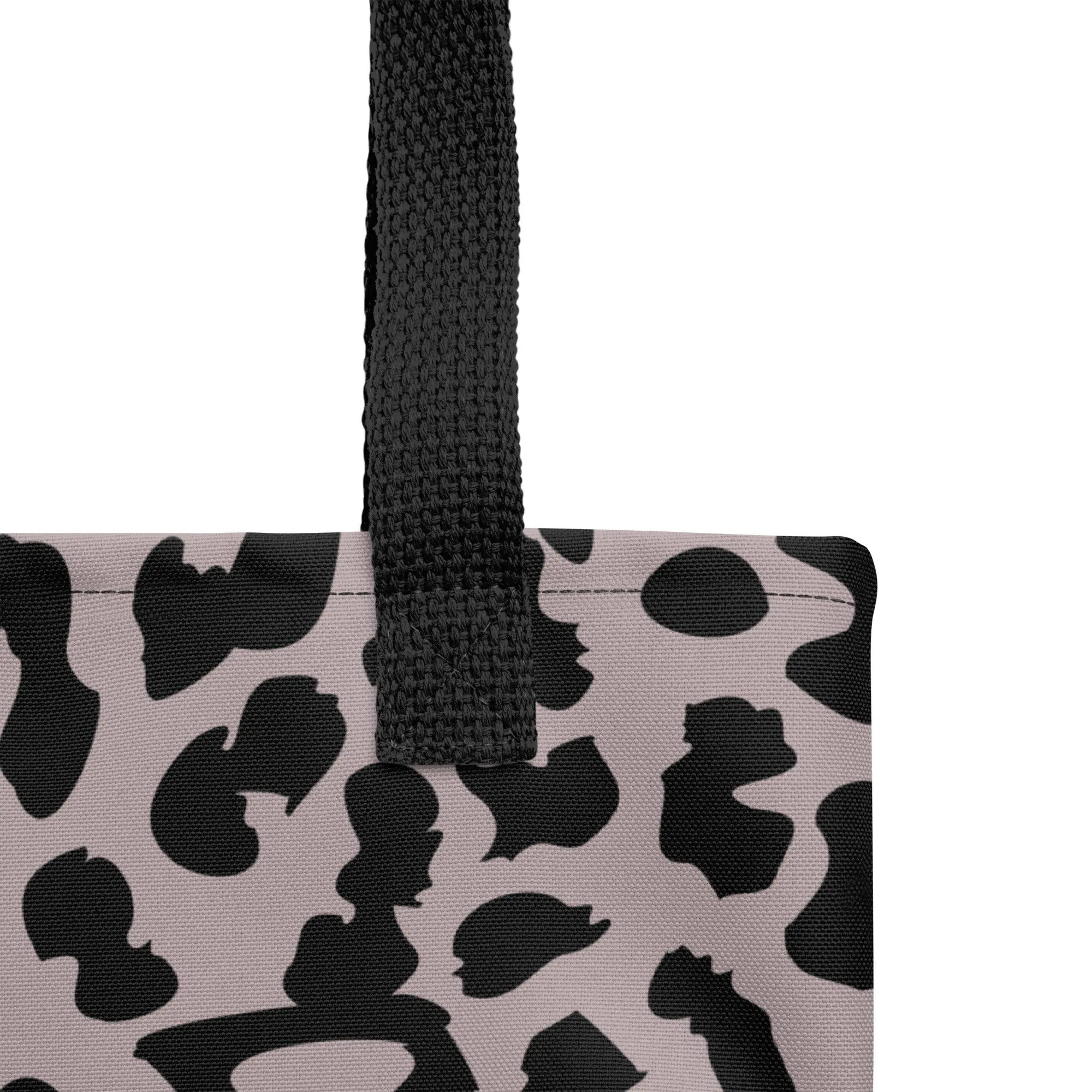 Leopard Print | Tote Bag with Black Handles