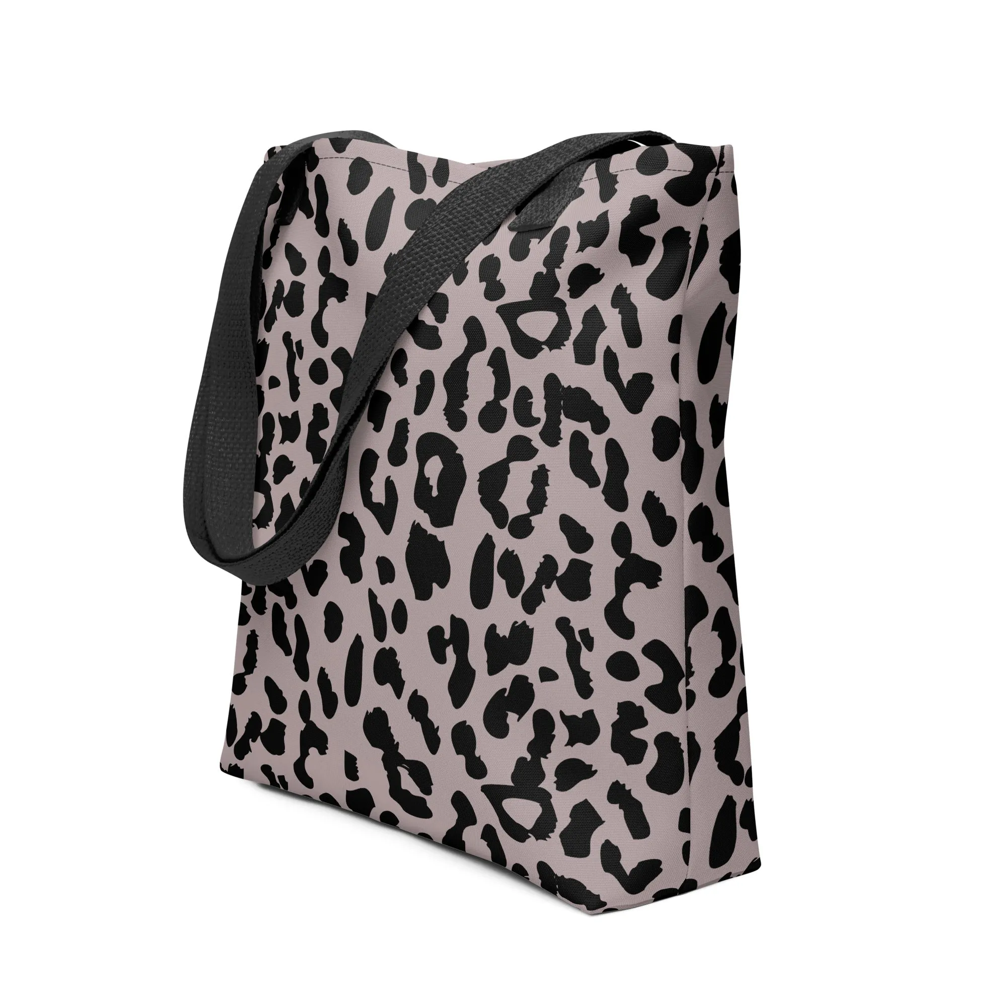 Leopard Print | Tote Bag with Black Handles