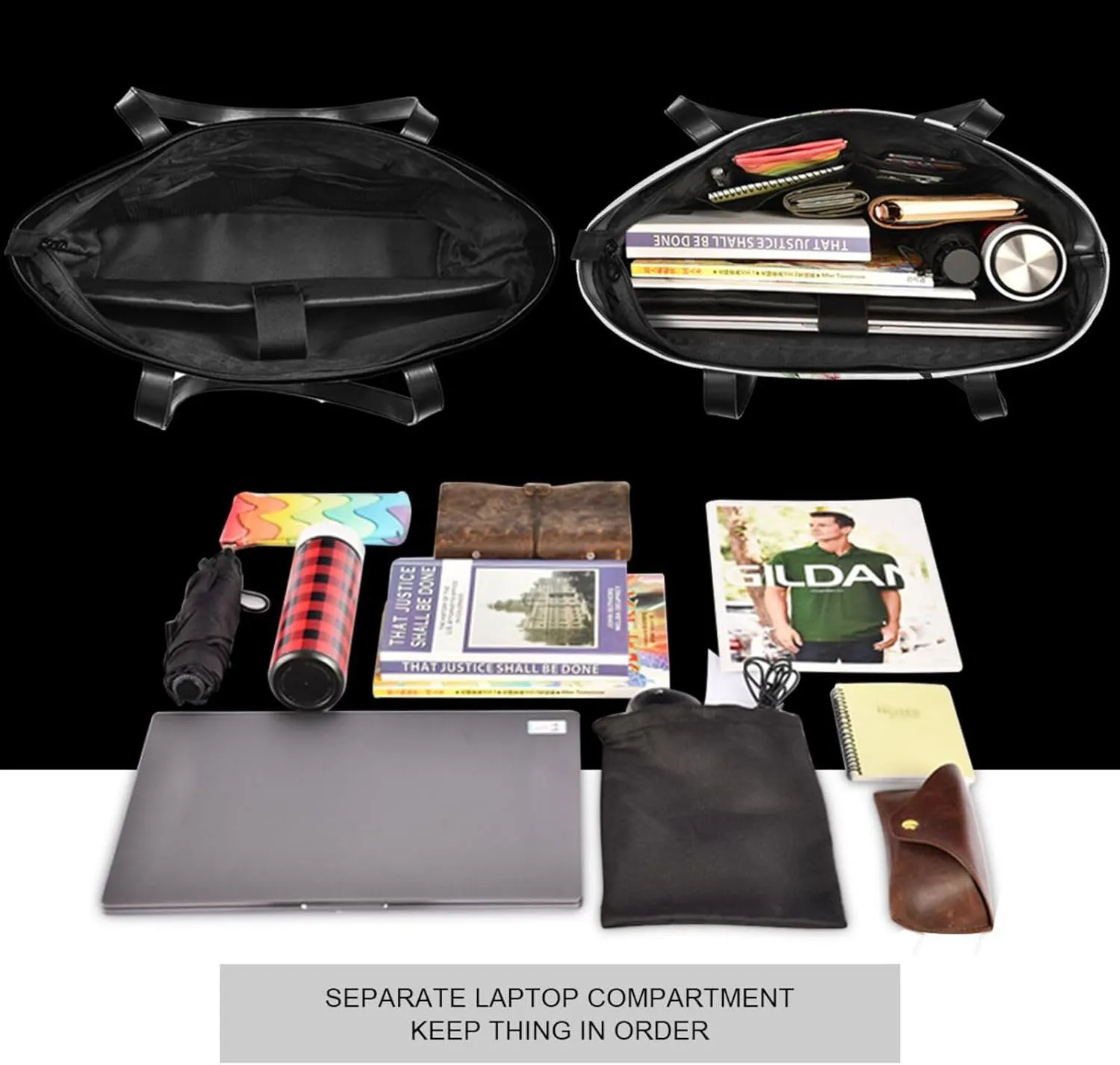 Letter A Customized Laptop Tote Bag for Women Handbags Purse Canvas Teacher Tote Bags Work Travel Bag with Zipper