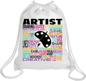 LEVLO Artist Canvas Tote Bag Gift For Art Teacher Artistic Shoulder Bag For Art Student Grad
