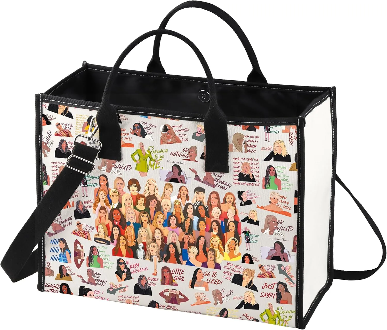 LEVLO Funny Housewives TV Show Tote Bag - Dorinda Medley Fans Gift - New York Shoulder Bag Merchandise