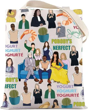 LEVLO Good Place Tote Bag Michael & Eleanor Fans Gifts Alexis & Jianyu & Chidi & Janet Shoulder Bag Good Place Merchandise