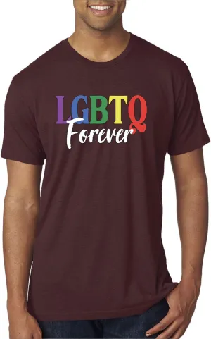 LGBTQ Forever LGBT Pride Mens Premium Tri Blend T-Shirt