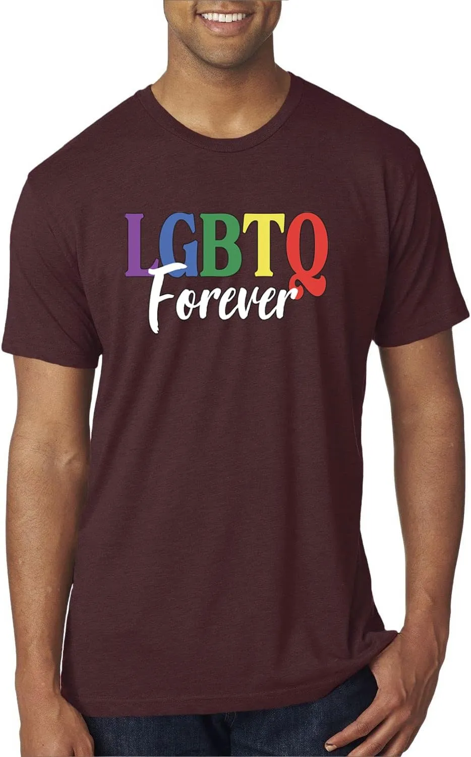 LGBTQ Forever LGBT Pride Mens Premium Tri Blend T-Shirt