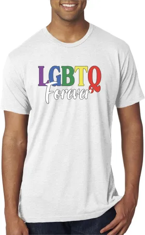 LGBTQ Forever LGBT Pride Mens Premium Tri Blend T-Shirt