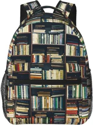 Library Book Backpack,Cute Bookbags Laptop Bag Shoulder Bags Travel Hiking Camping Daypack for Men Women