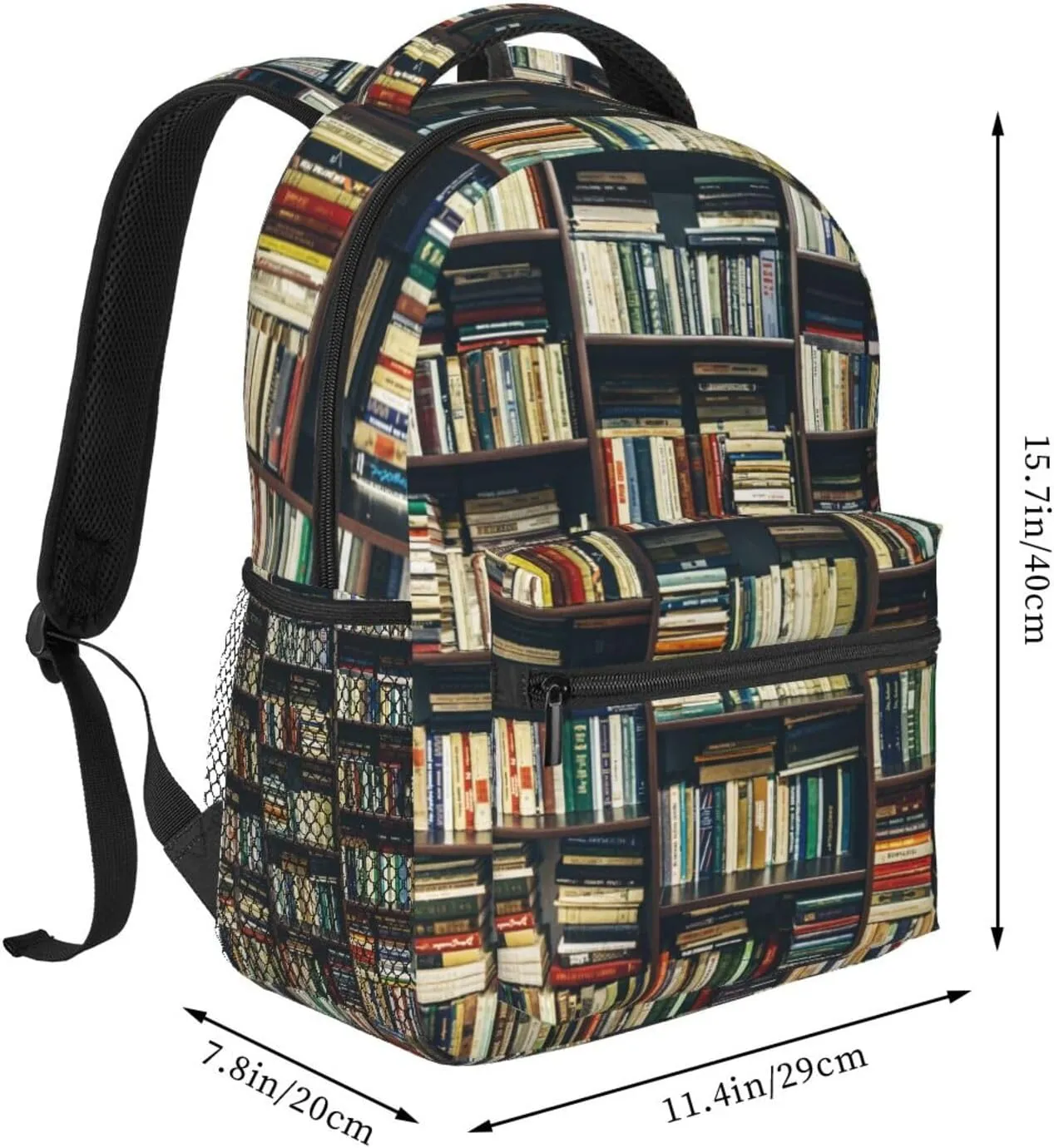Library Book Backpack,Cute Bookbags Laptop Bag Shoulder Bags Travel Hiking Camping Daypack for Men Women