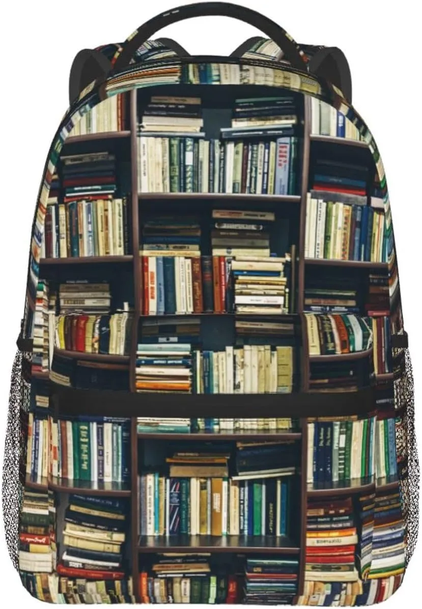 Library Book Backpack,Cute Bookbags Laptop Bag Shoulder Bags Travel Hiking Camping Daypack for Men Women