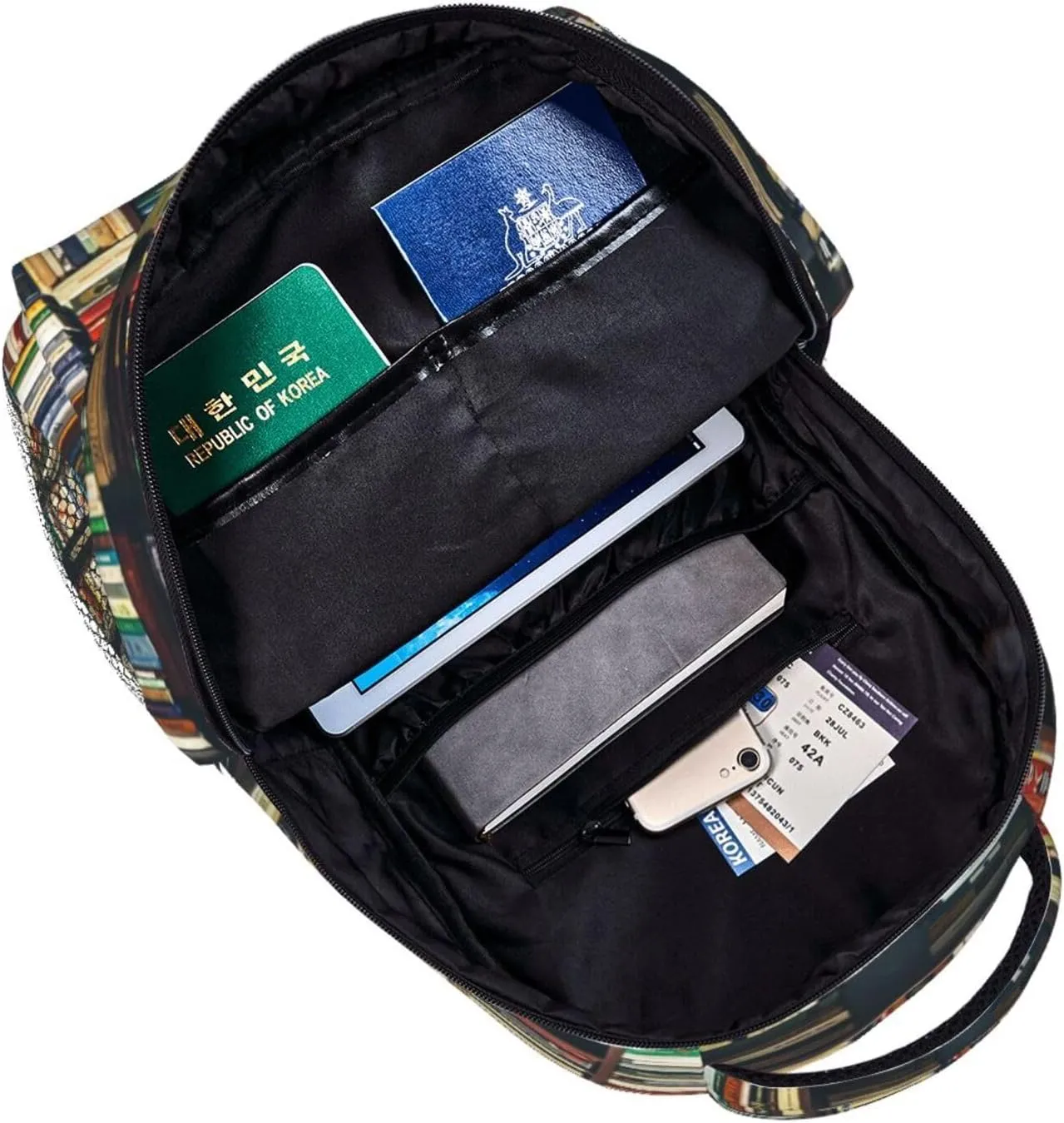Library Book Backpack,Cute Bookbags Laptop Bag Shoulder Bags Travel Hiking Camping Daypack for Men Women
