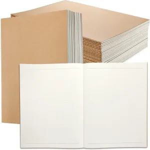 Lincia 36 Pack Large Kraft Notebooks Bulk, 8.5 x 11 Inch College Ruled A4 Subject Diary Journals Notebooks for Office Notes Writing Supplies, 60 Pages