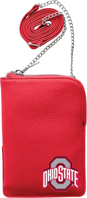 Littlearth womens NCAA Ohio State Buckeyes Pebble Smart Crossbody Purse, Team Color, 7.25” x 5"