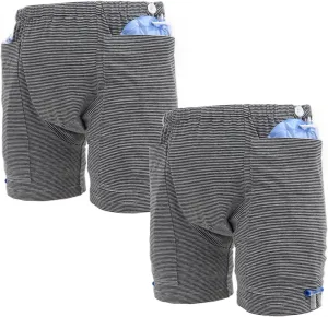 Lmaray Incontinence Care Trousers 2 Packs, Catheter Leg Bag Shorts, Urinary Incontinence Supplies for Women, Compatible with Nephrostomy, Foley, Suprapubic & Biliary Catheters (3XL(Lady's))