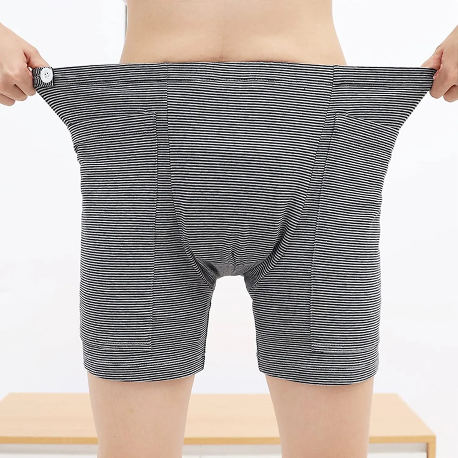Lmaray Incontinence Care Trousers 2 Packs, Catheter Leg Bag Shorts, Urinary Incontinence Supplies for Women, Compatible with Nephrostomy, Foley, Suprapubic & Biliary Catheters (3XL(Lady's))