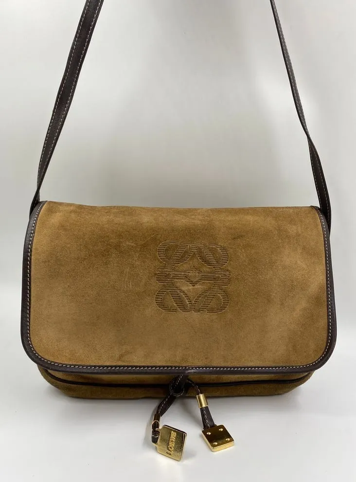 Loewe Vintage Suede Crossbody Bag
