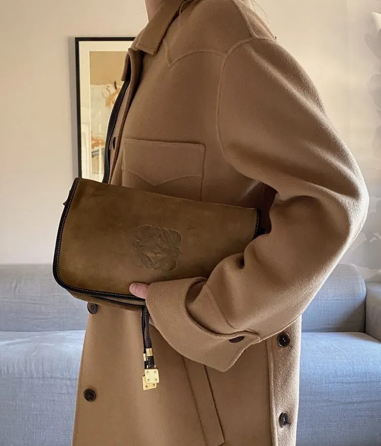 Loewe Vintage Suede Crossbody Bag