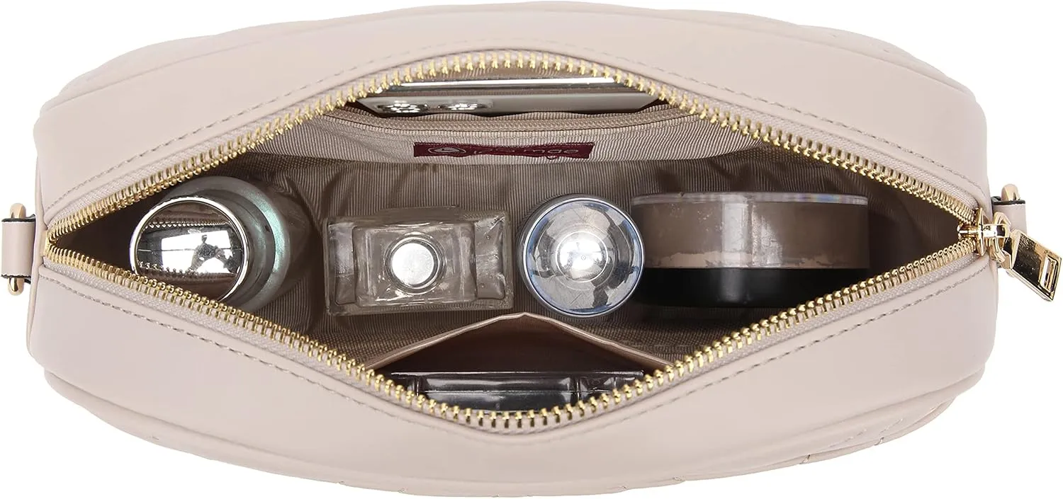lola mae Quilted Crossbody Bag, Medium Lightweight Shoulder Purse Top Zipper Tassel Accent
