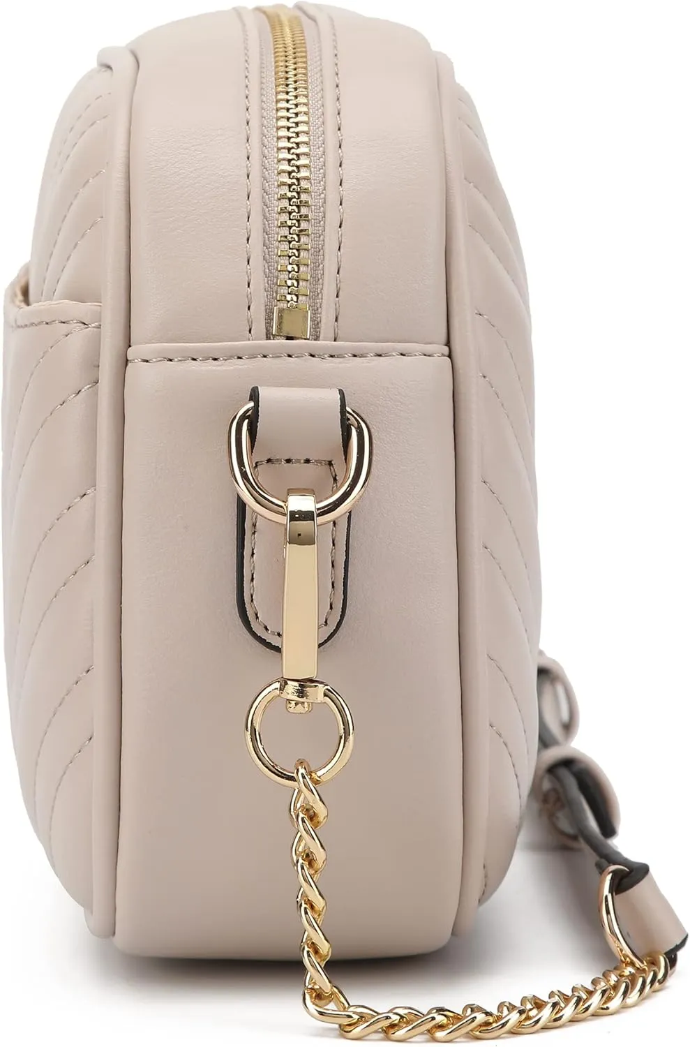 lola mae Quilted Crossbody Bag, Medium Lightweight Shoulder Purse Top Zipper Tassel Accent