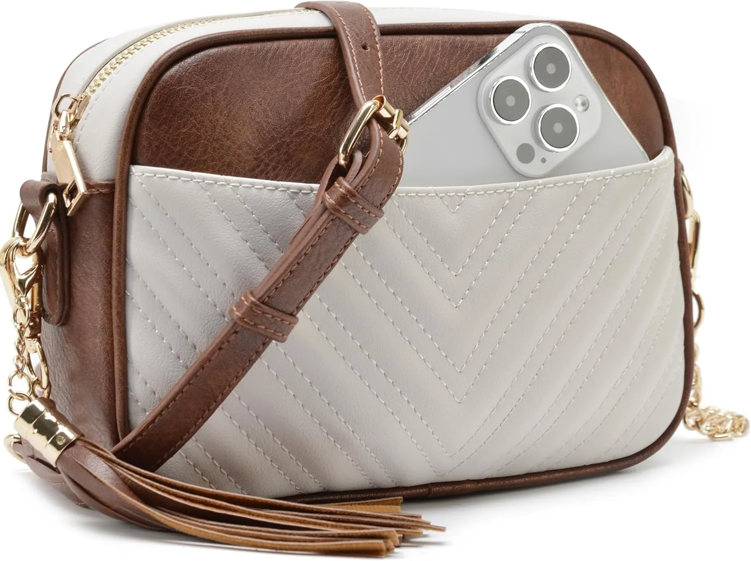 lola mae Quilted Crossbody Bag, Trendy Design Shoulder Purse