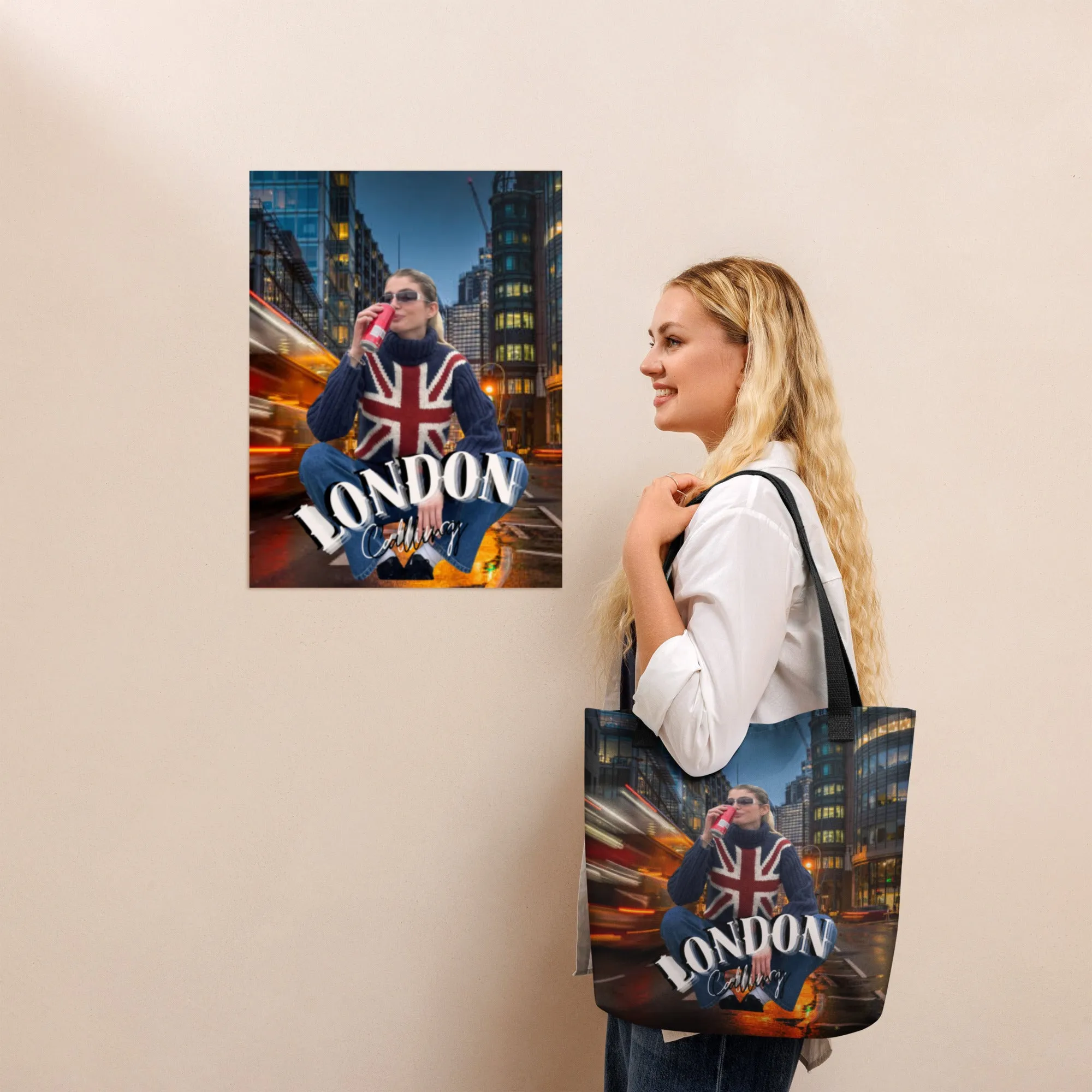 London Print Tote bag