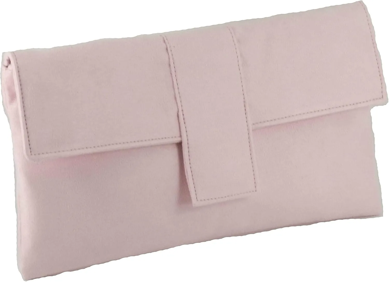 LONI Womens Elegant Faux Suede Clutch Bag/Shoulder Bag Occasion Wedding Party Prom Bag