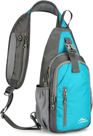 Loowoko Crossbody Sling Bag, Men & Women Small Chest Bags Over the Shoulder, One Strap, 5 Liter