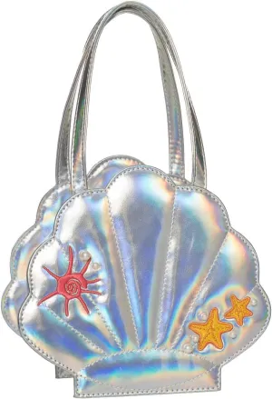 Lost Queen Women's Ariel Iridescent Shell Pearl Handbag Mermaid Crossbody Purse