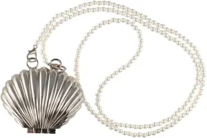 Lovely Shell Handbag,Mini Seashell Evening Bags,Small Soulder Bag,Unique Lipstick Bag,Shell Shoulder Bag,Metal Crossbody Handbag for Women