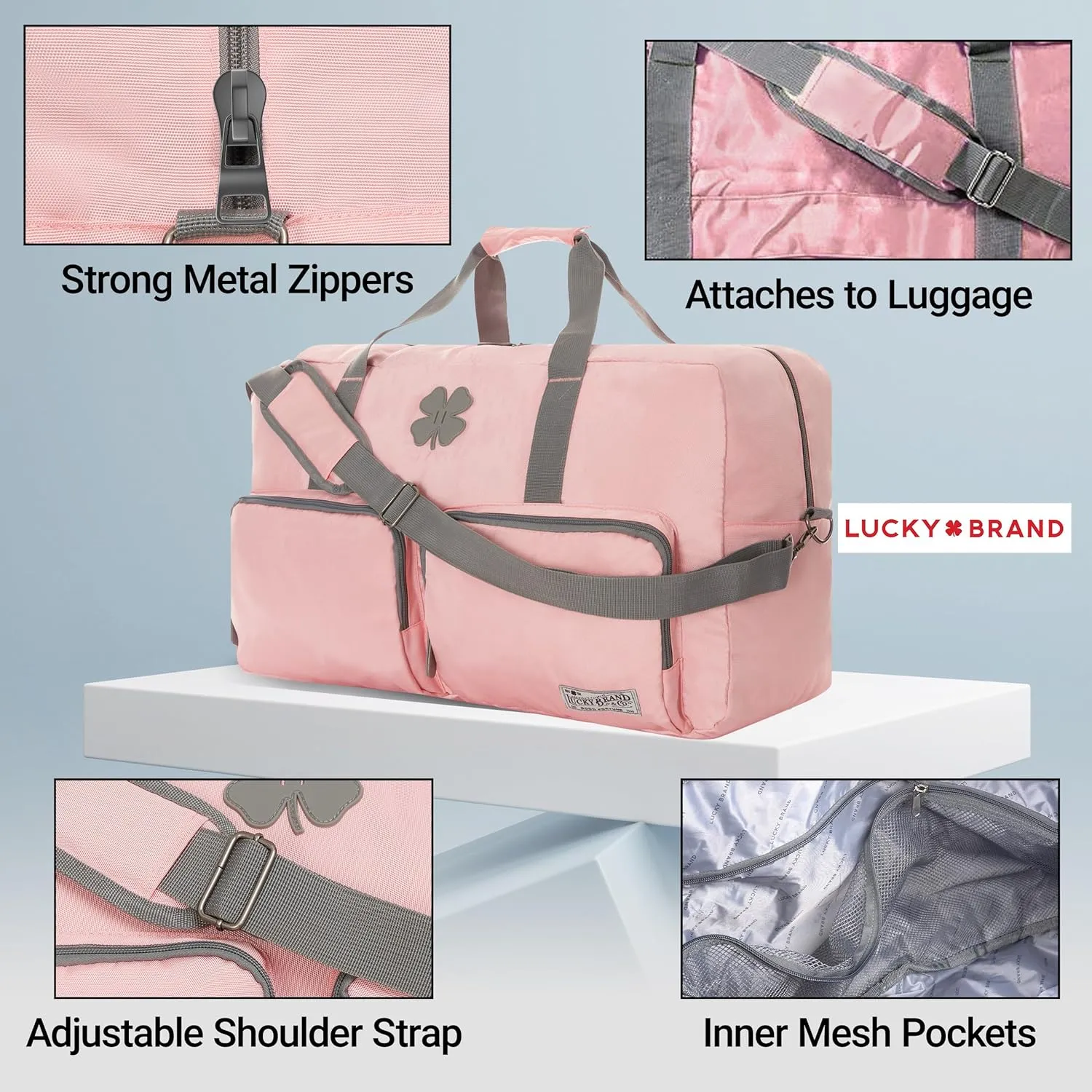 Lucky Travel Duffel Bags 40L, Gym Bag, Travel Bag & Large Duffle Bag for Men, Foldable Overnight Weekender Bags for Women & Men with Adjustable Shoulder Strap