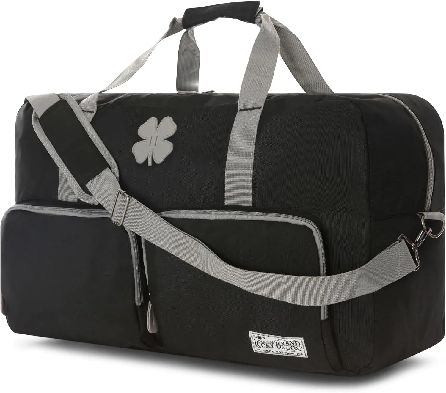 Lucky Travel Duffel Bags 85L, Gym Bag, Travel Bag & Large Duffle Bag for Men, Foldable Overnight Weekender Bags for Women & Men with Adjustable Shoulder Strap, Black
