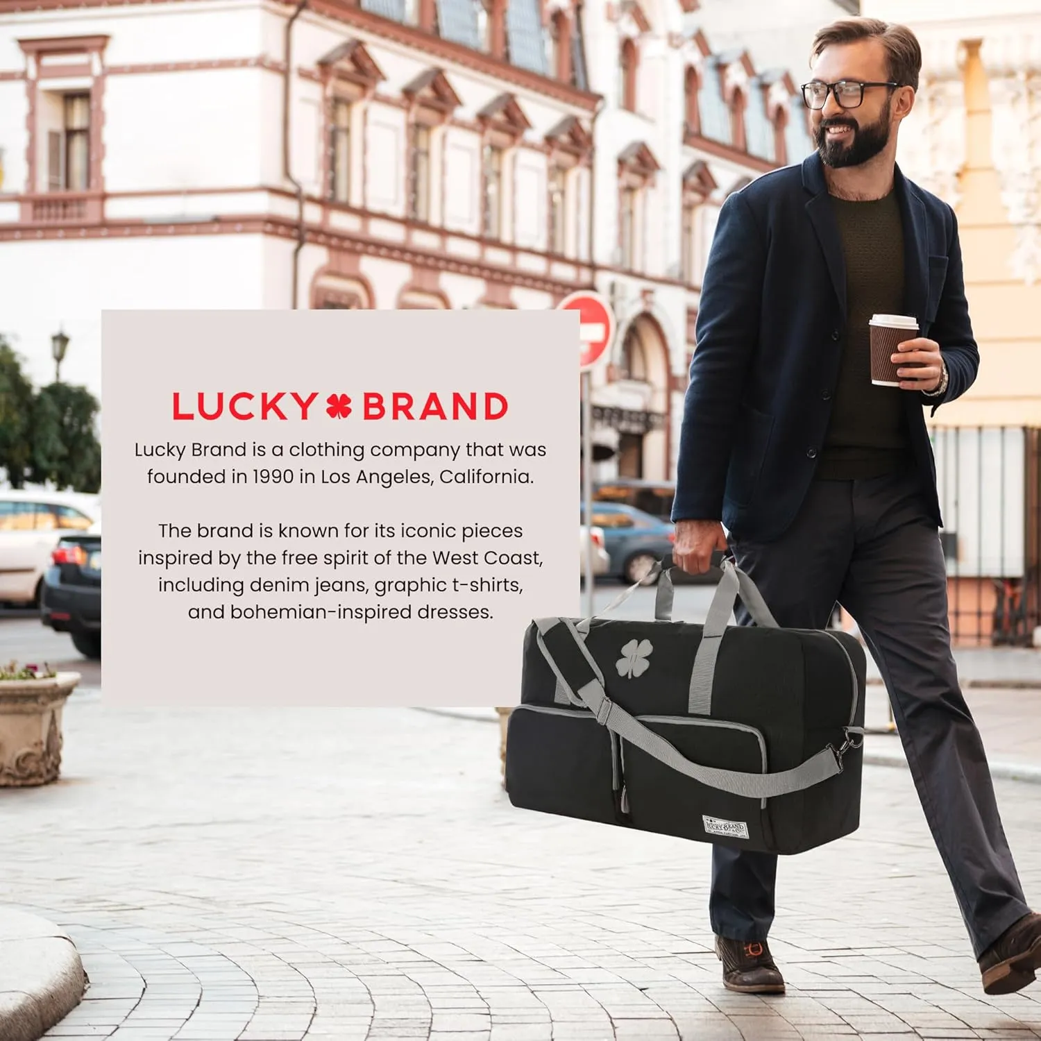 Lucky Travel Duffel Bags 85L, Gym Bag, Travel Bag & Large Duffle Bag for Men, Foldable Overnight Weekender Bags for Women & Men with Adjustable Shoulder Strap, Black
